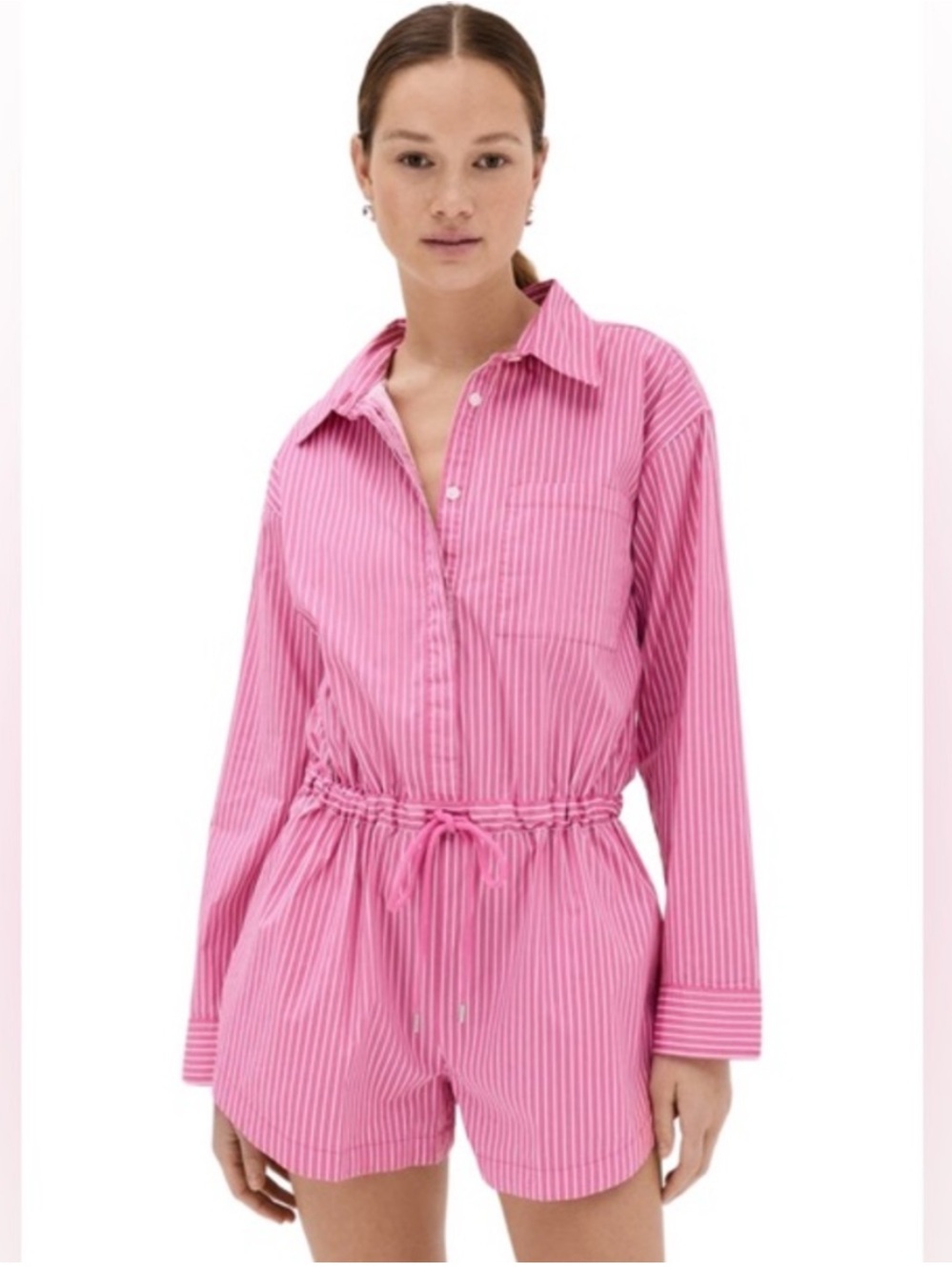 Pistola Pink and White Amelie Romper Size S